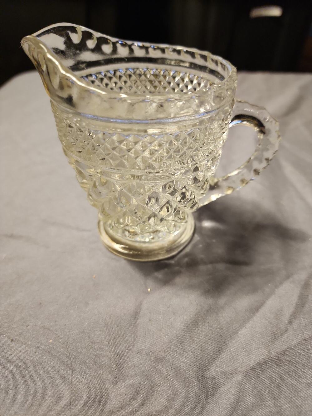 Anchor Hocking Wexford Creamer, Clear Glass, Vintage